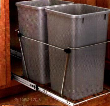 Zafacón Extraíble Doble 54Qts. Rev-A-Shelf - RV15KD