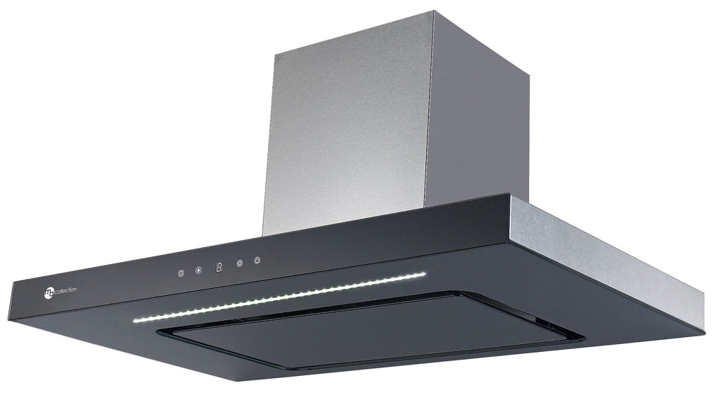 Campana MA Collection de Pared 36" con frente y fondo en cristal negro - MA-BGTC-36