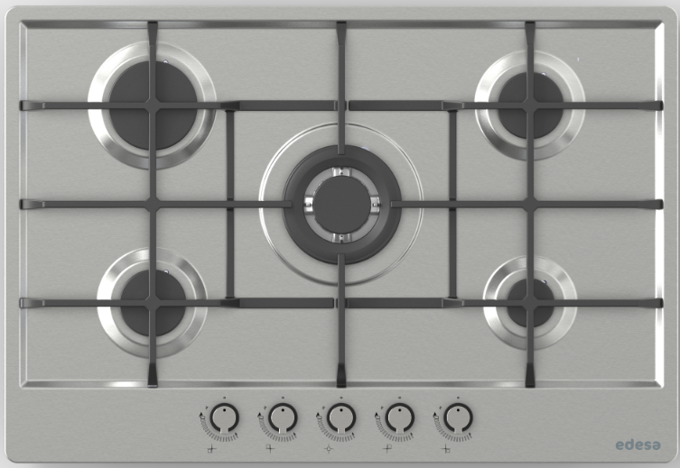 Tope de gas Cata en Stainless Steel 30" Hierro Fundido