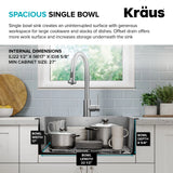 Fregadero Sencillo Kraus KHT641-25