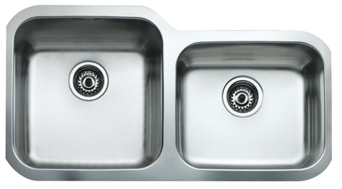 Fregadero Teka Doble Undermount Cangrejo Irregular Stainless Steel - TU34-18R